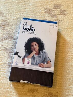 The Daily Mood Desktop Flip Book - White & Blue Cover